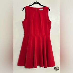 Closet London Red Fit and Flare Dress Like New US 12 / UK 16